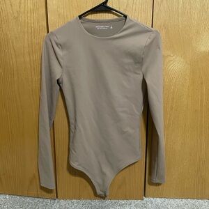 Abercrombie & Fitch Brown Long Sleeve Bodysuit